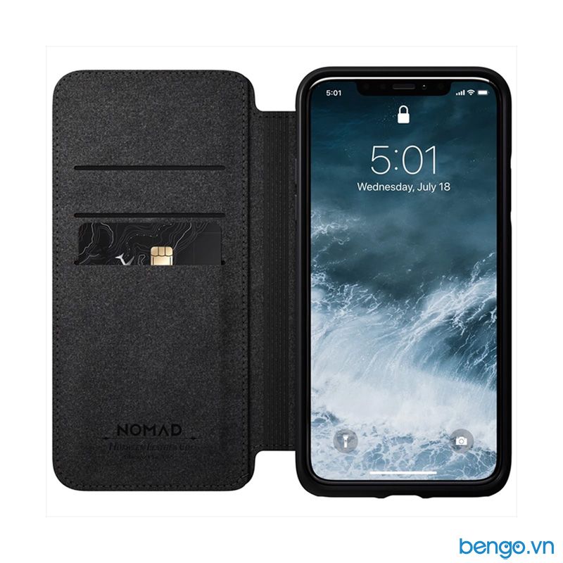 Bao da iPhone 11 Pro Max NOMAD Rugged Folio Horween Leather