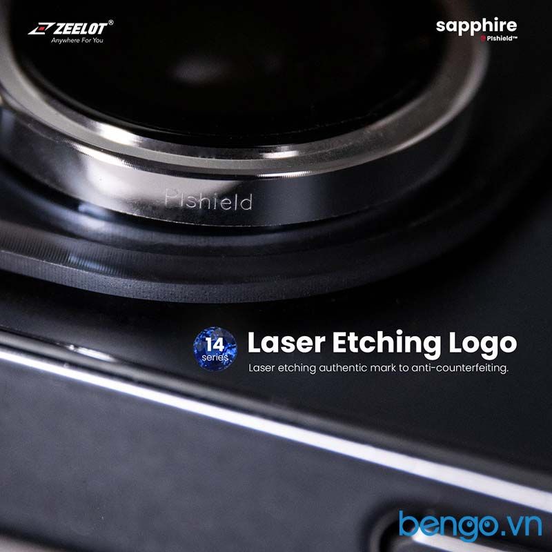 Dán Cường Lực Camera IPhone 14 Pro Max / 14 Pro ZEELOT Sapphire PIshield
