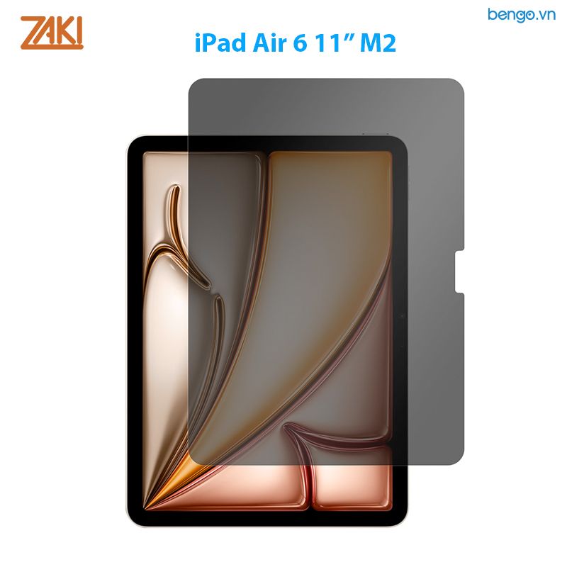 Dán cường lực chống nhìn trộm iPad Air 6 M3/M2 9H 2.5D hiệu Zaki