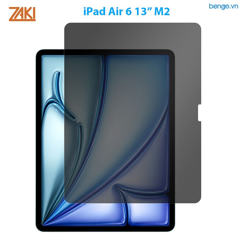Dán cường lực chống nhìn trộm iPad Air 6 M3/M2 9H 2.5D hiệu Zaki