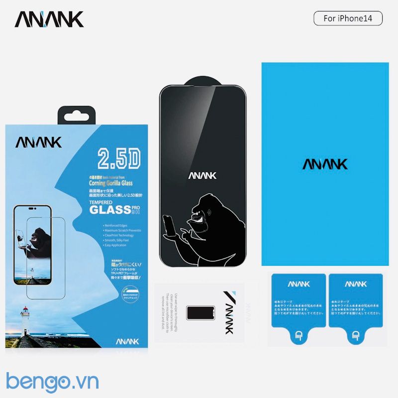 Cường Lực Corning IPhone 14/14 Pro/14 Plus/14 Pro Max Anank Cao Cấp