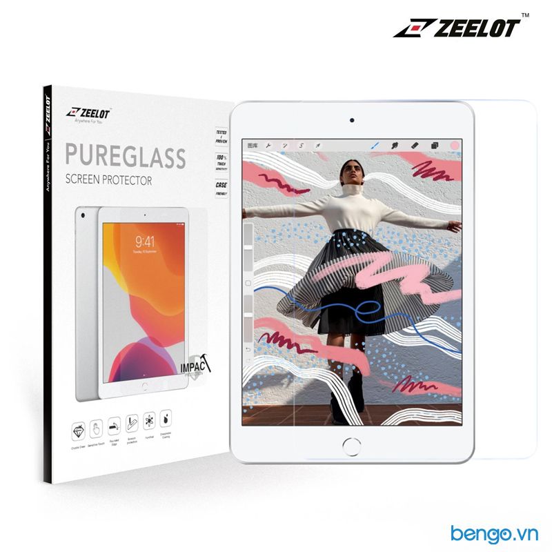Dán Cường Lực iPad Mini 5 Zeelot PureGlass 2.5D Clear