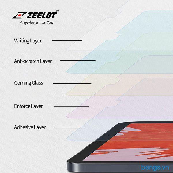 Dán Cường Lực iPad Mini 5 Zeelot PureGlass 2.5D Clear
