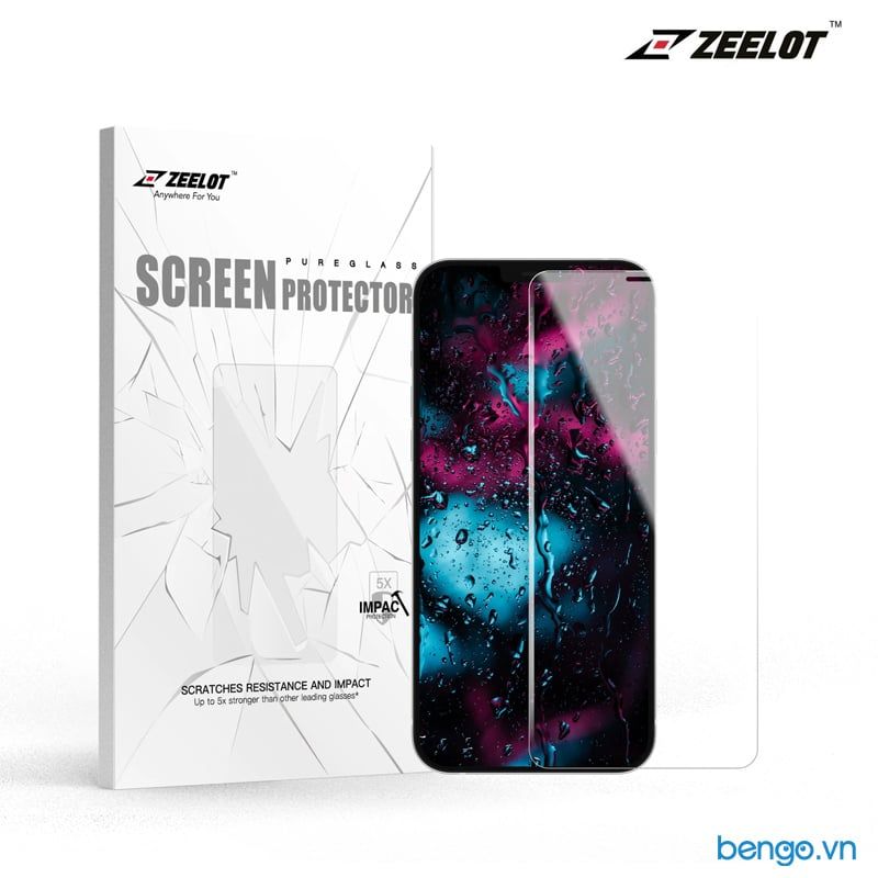 Dán Cường Lực iPhone 12 Pro Max/iPhone 12 Pro/iPhone 12/iPhone 12 Mini Zeelot PureGlass HD Clear (có lưới loa)