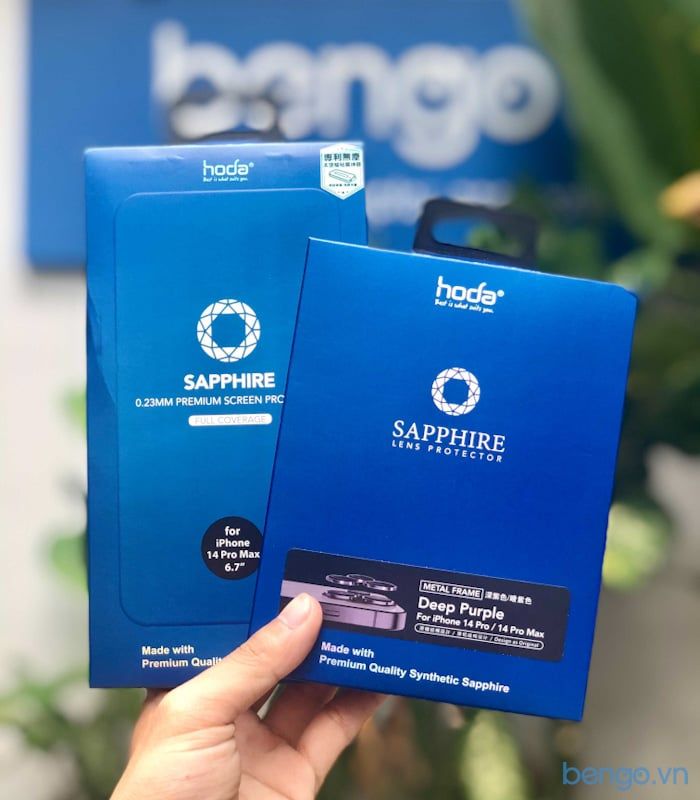 Dán Cường Lực HODA Sapphire iPhone 14 Pro/14 Pro Max Với Dust-Free Helper