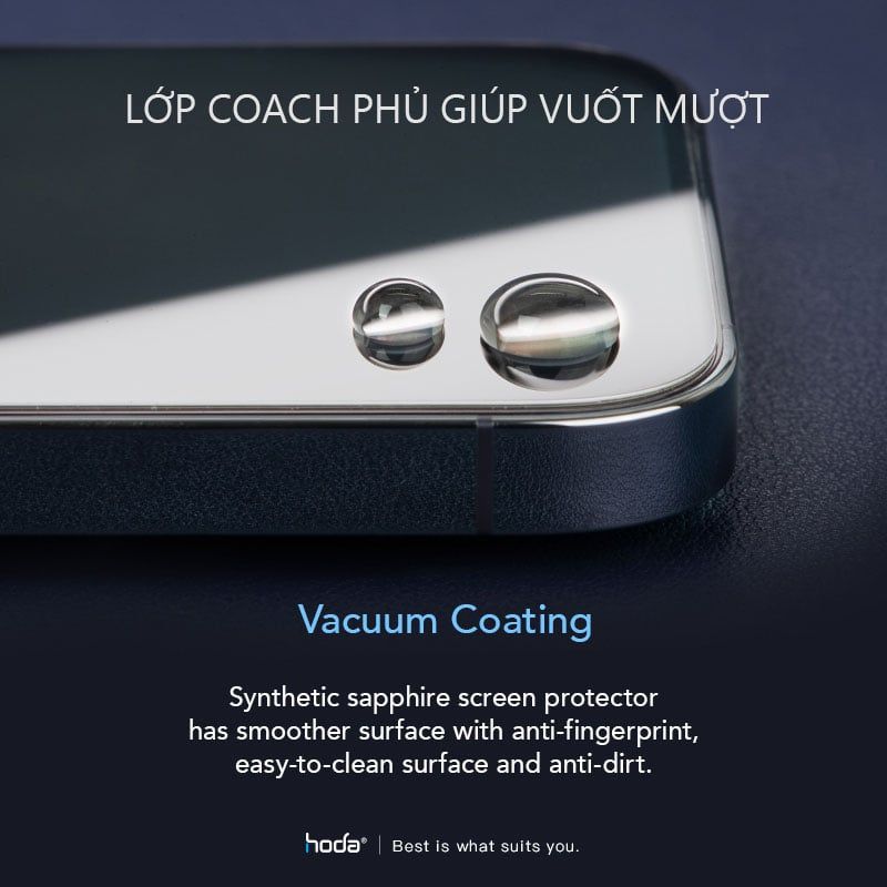 Dán Cường Lực HODA Sapphire iPhone 14 Pro/14 Pro Max Với Dust-Free Helper