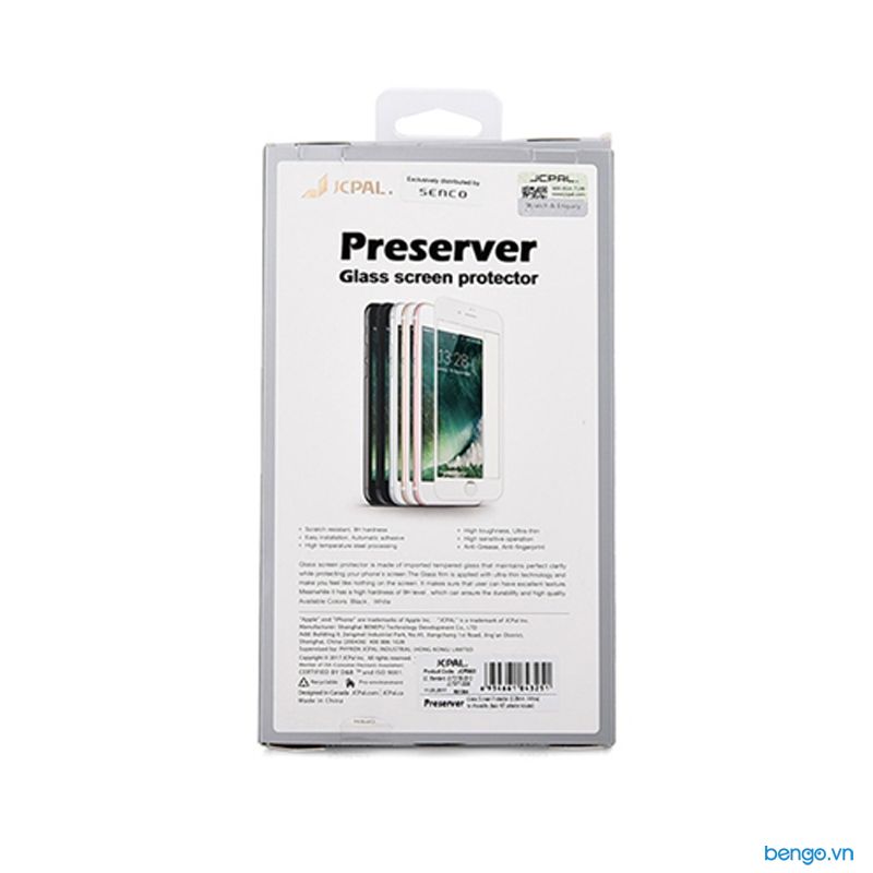 Dán cường lực iPhone 6/6s JCPAL Preserver full màn hình