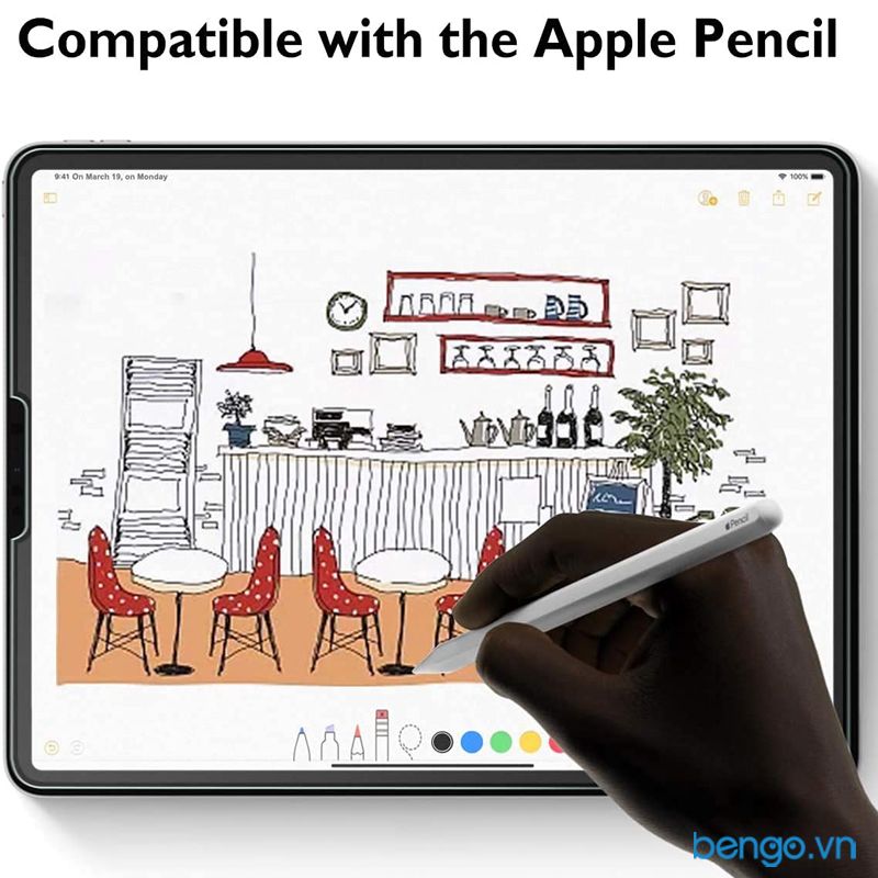 Dán cường lực nhám iPad Pro 11/12.9 2018/2020/2021 M1 9H 2.5D