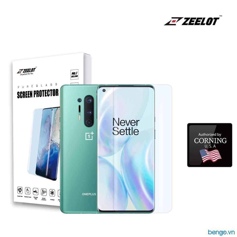 Dán Cường Lực OnePlus 8 Pro Loca UV Zeelot PureGlass 3D Clear