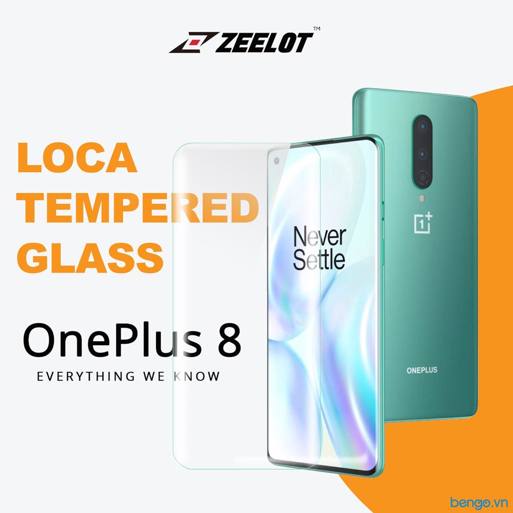 Dán Cường Lực OnePlus 8 Pro Loca UV Zeelot PureGlass 3D Clear