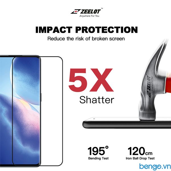 Dán Cường Lực OPPO Reno 5 ZEELOT PureGlass 2.5D Full Keo