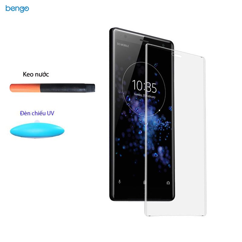 Dán cường lực Sony Xperia XZ2 Full keo UV