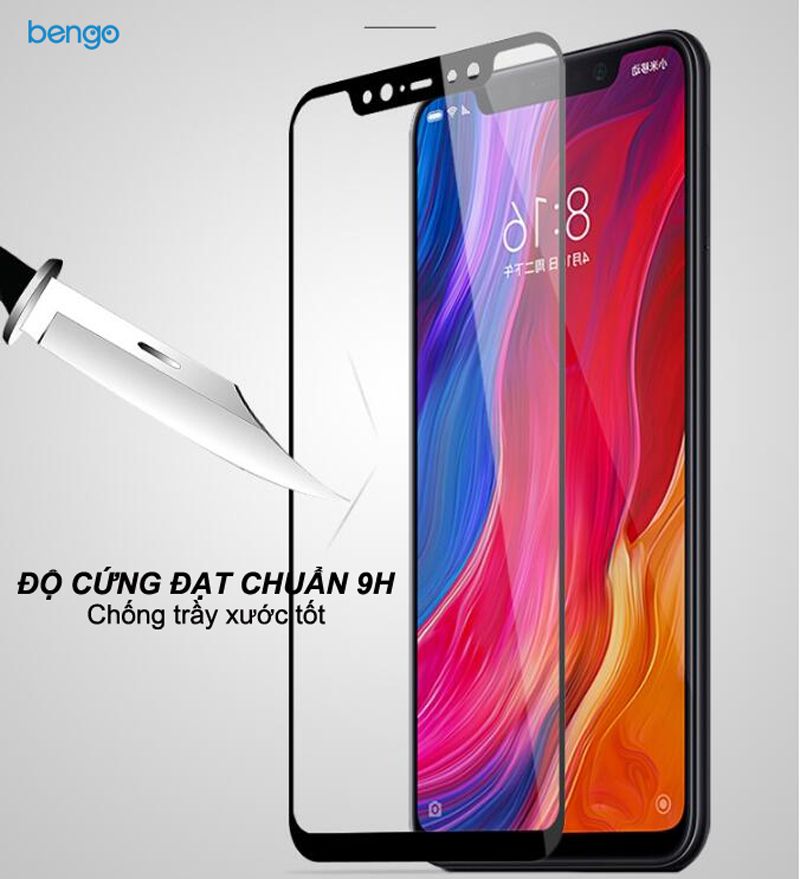 Dán cường lực Xiaomi Mi 8 Full màn hình