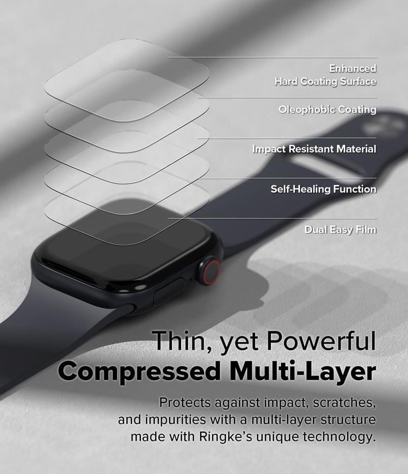Bộ 3 miếng dán màn hình Apple Watch 10 RINGKE Dual Easy Film