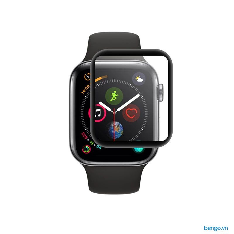 Dán Màn Hình Apple Watch Series 5/4 44mm GOR 3D Full Viền Đen (Hộp 3 Miếng)