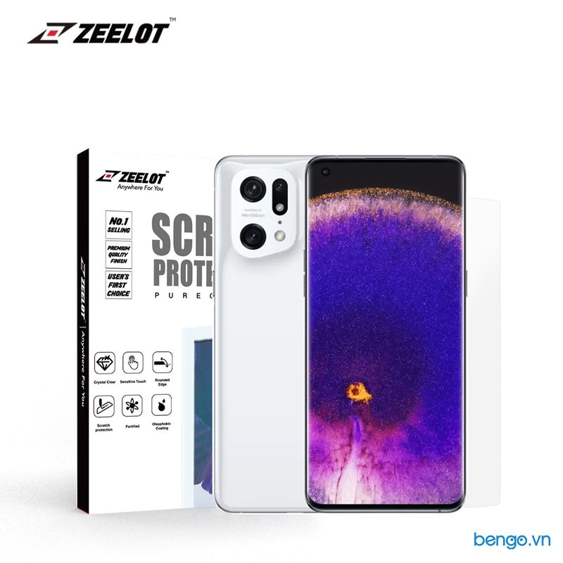 Dán Cường Lực OPPO Find X5 Pro Zeelot Loca UV PureGlass 3D Clear