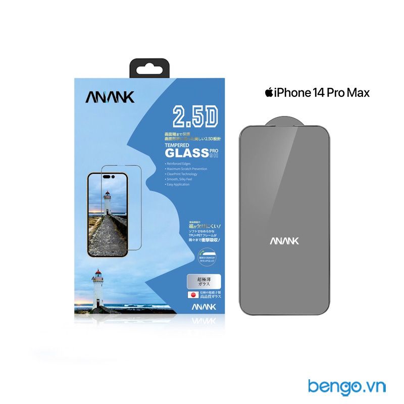 Cường Lực IPhone 14/14 Plus/14 Pro/14 Pro Max ANANK Full (Có Viền)