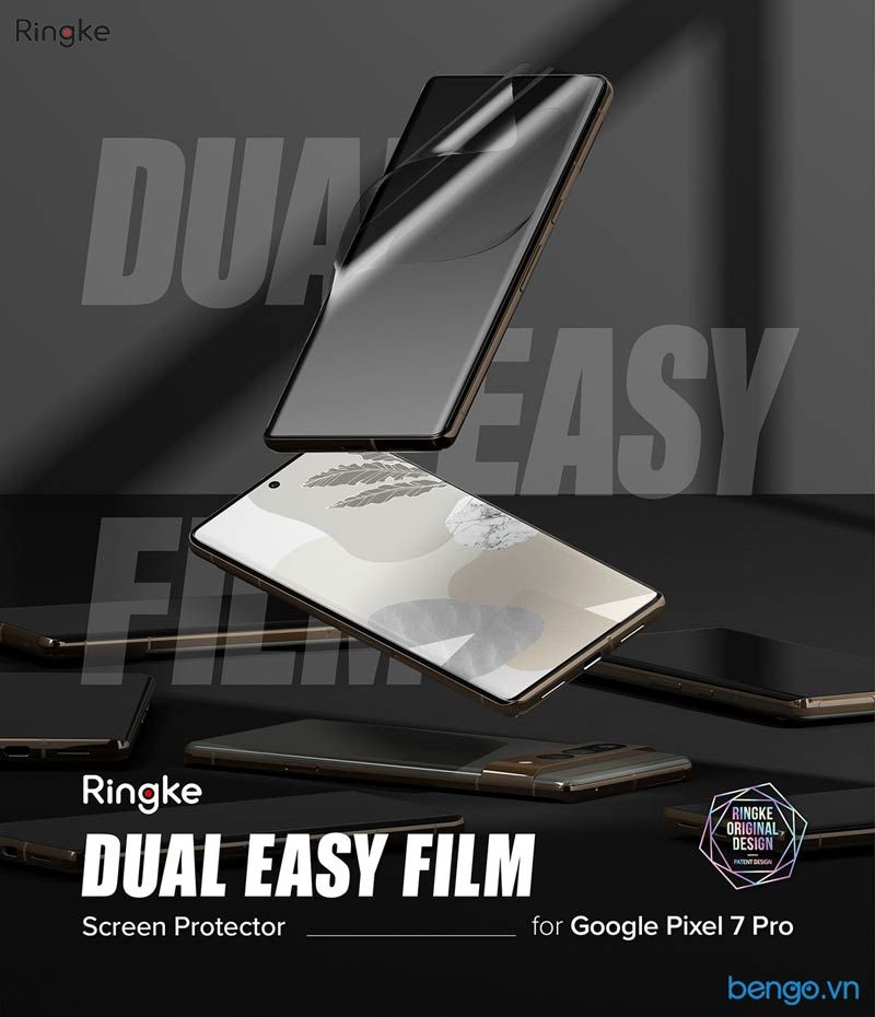 Dán Full Màn Hình Google Pixel 7 Pro RINGKE Dual Easy Film (Hộp 2 Miếng)