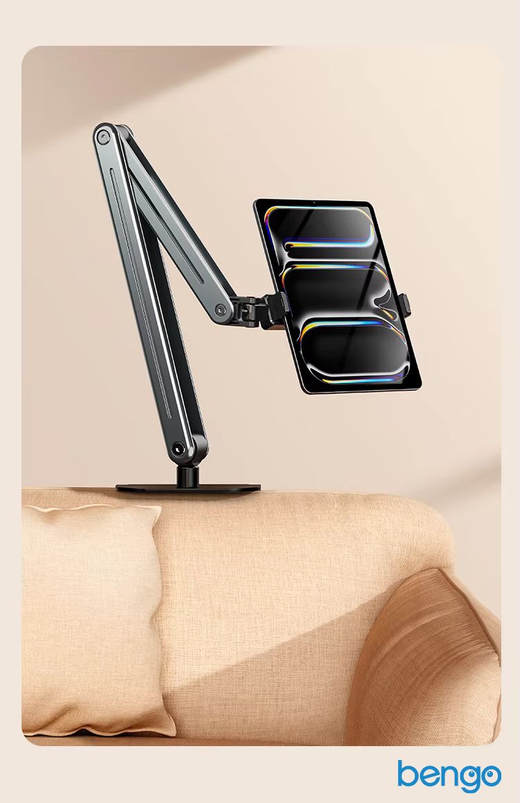 Giá đỡ xem phim kê đầu giường, sofa 3 in 1 360 dùng cho iPad/Tablet/điện thoại hiệu Zaki