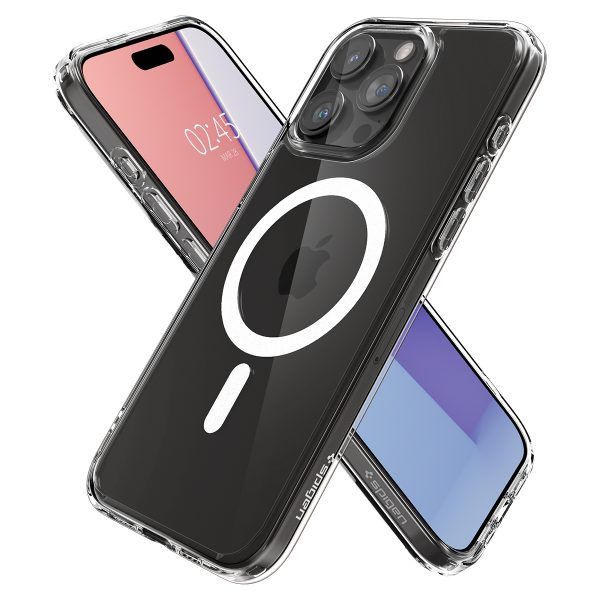 Ốp lưng iPhone 15 Pro Max SPIGEN Crystal Hybrid MagFit White