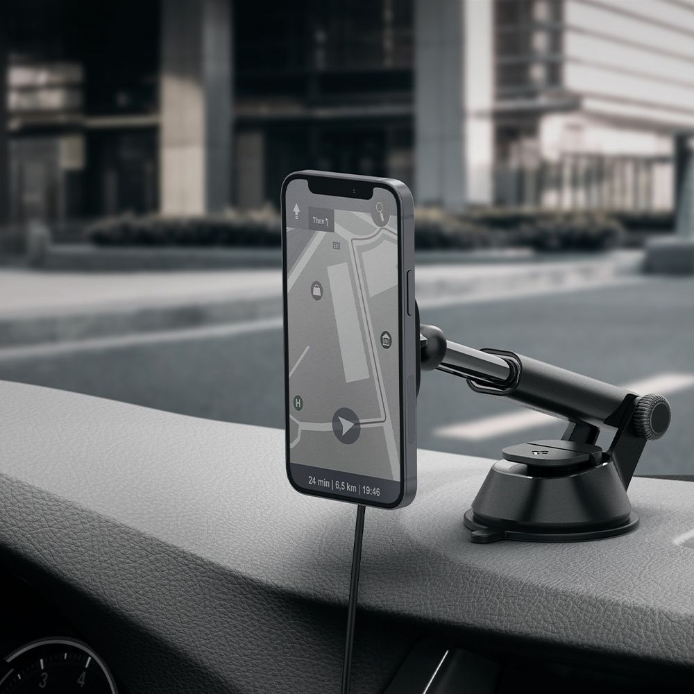 SẠC MAGSAFE XE HƠI SPIGEN ONETAP PRO WIRELESS MAGNETIC CAR CHARGER DASHBOARD (MAGFIT)