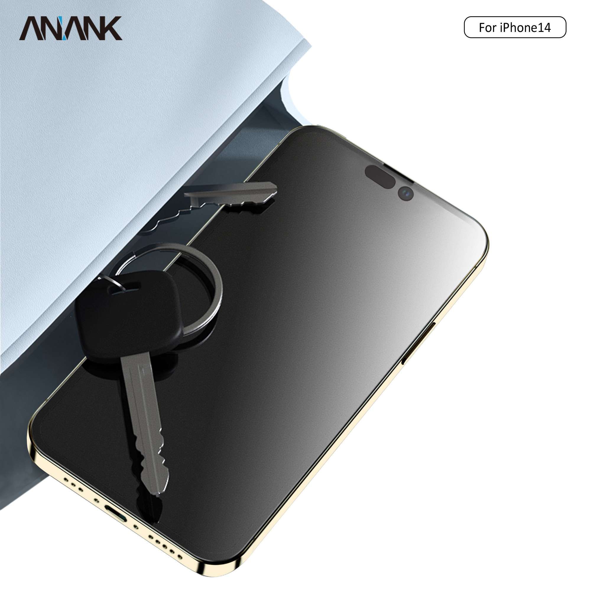 Dán Cường Lực iPhone 14/14 Plus/14 Pro/14 Pro Max ANANK 2.5D Full Chống Vân Tay
