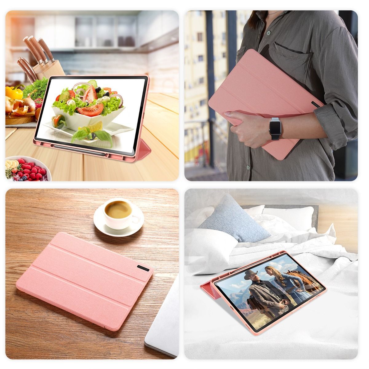 Bao da Samsung Galaxy Tab S10 FE Plus Duxducis Domo Series có ngăn đựng bút