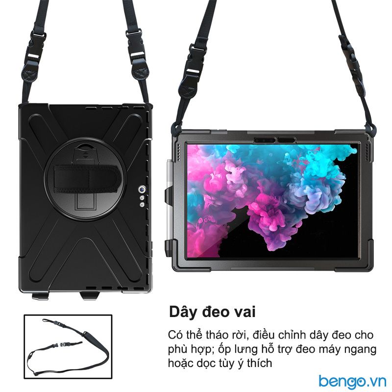 Ốp lưng Microsoft Surface Pro 7/6/5/4 có dây đeo và chân dựng máy