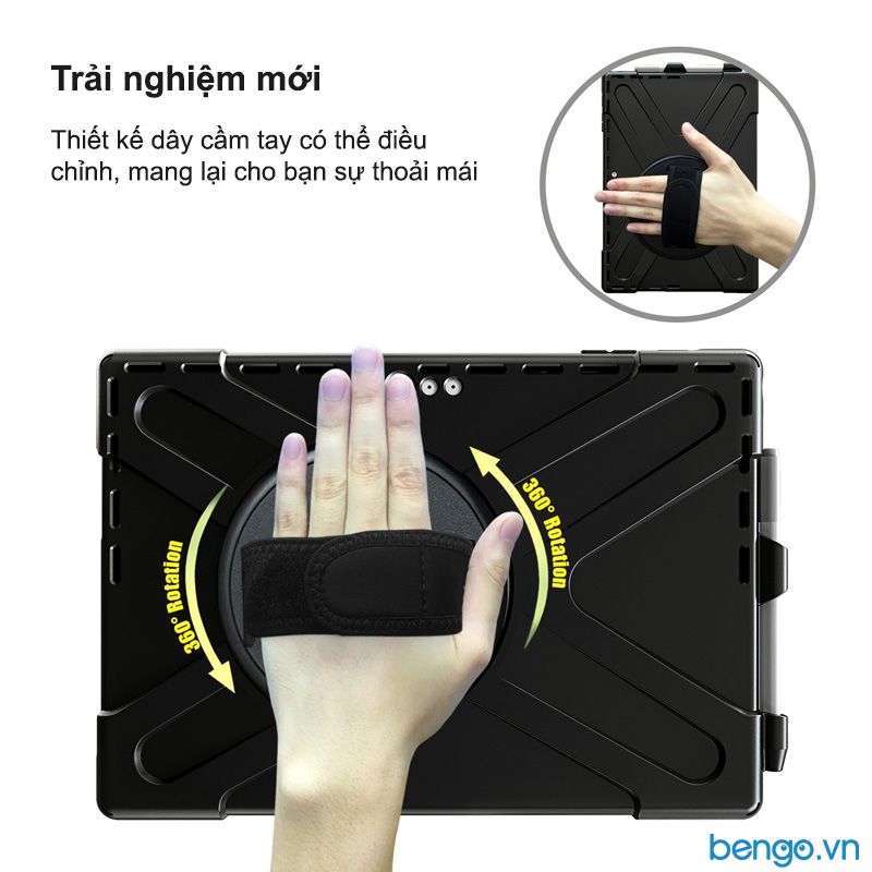 Ốp lưng Microsoft Surface Pro 7/6/5/4 có dây đeo và chân dựng máy