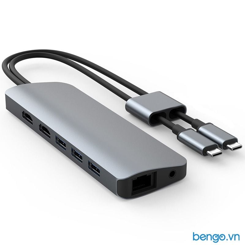Cổng chuyển HyperDrive VIBER 10 in 2 4K/60Hz USB-C HUB cho Macbook/iPad Pro/Laptop/Smartphone - HD392
