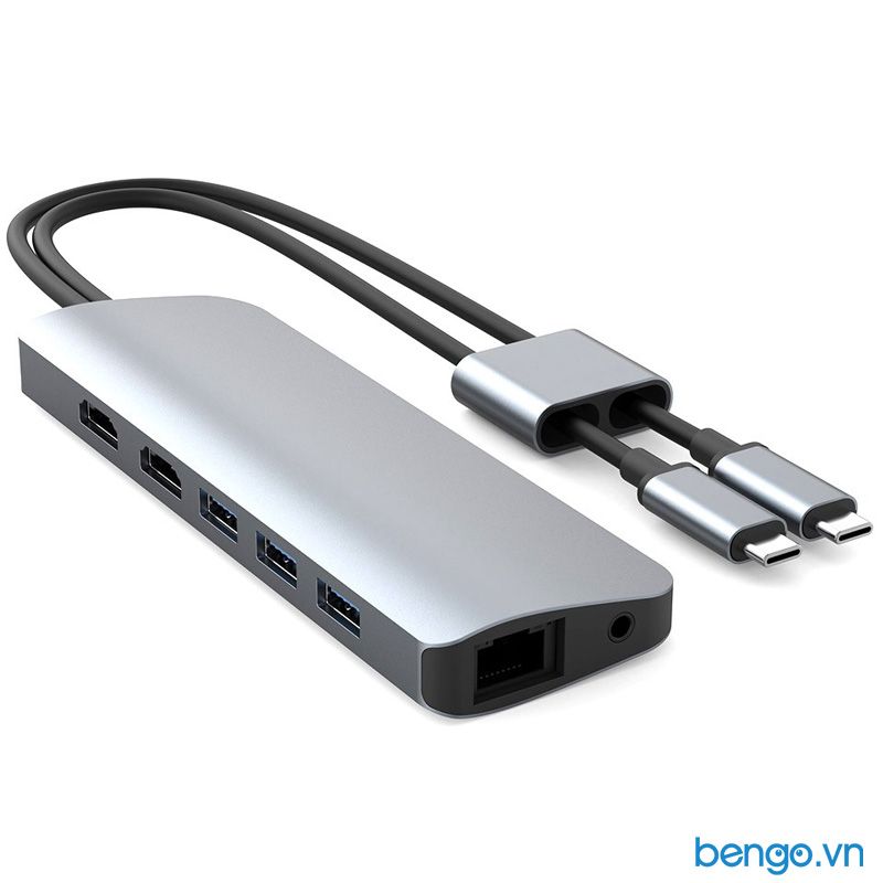 Cổng chuyển HyperDrive VIBER 10 in 2 4K/60Hz USB-C HUB cho Macbook/iPad Pro/Laptop/Smartphone - HD392