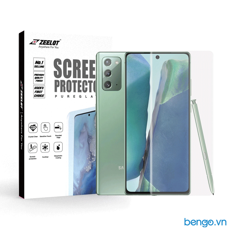 Dán cường lực Samsung Galaxy Note 20 Loca UV Zeelot PureGlass 3D Clear
