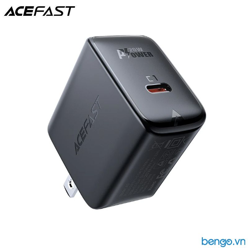Sạc Nhanh ACEFAST A3 PD3.0 20W 1 Cổng USB-C (US) - Bảo Hành 24 Tháng