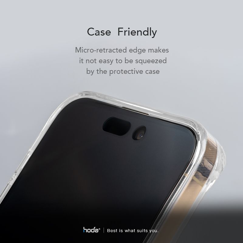 Cường lực Hoda iPhone 16 Pro Max 2 in 1 Chống nhìn trộm + chống vân tay (kèm khung dán lấy bụi)