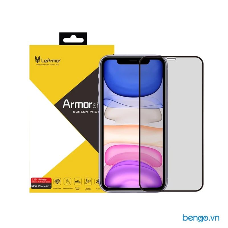 Dán Cường Lực IPhone 11 Pro Max/IPhone 11 Pro/IPhone 11 LeArmor 2.5D Full Chống Nhìn Trộm