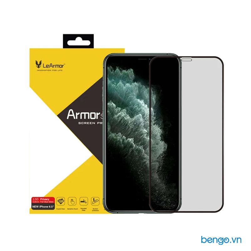 Dán Cường Lực IPhone 11 Pro Max/IPhone 11 Pro/IPhone 11 LeArmor 2.5D Full Chống Nhìn Trộm