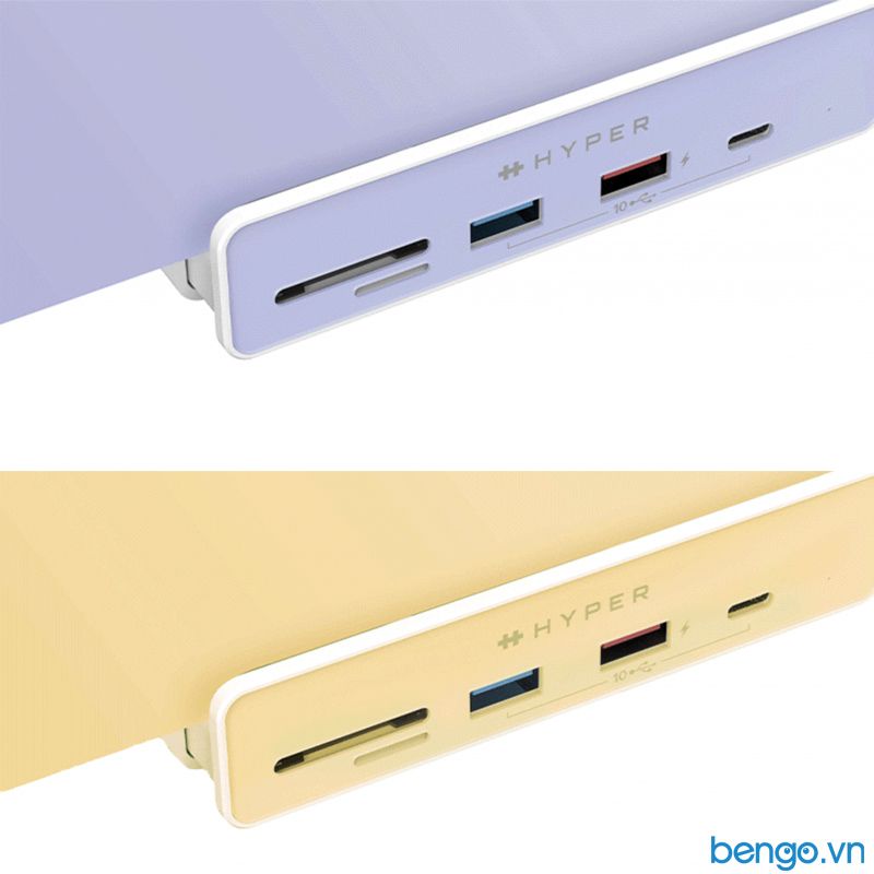 Cổng chuyển chuyên dụng iMac 24″ HYPERDRIVE 6 in 1 USB-C HUB - HD34A8 kèm 7 miếng dán theo màu iMac 24″