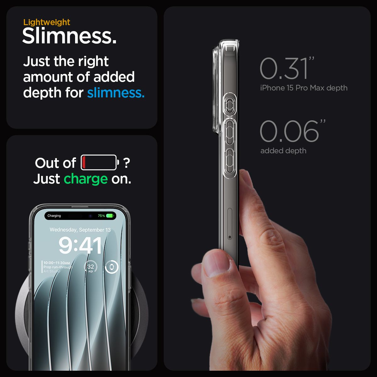 Ốp lưng iPhone 15 Pro Max Spigen Liquid Crystal