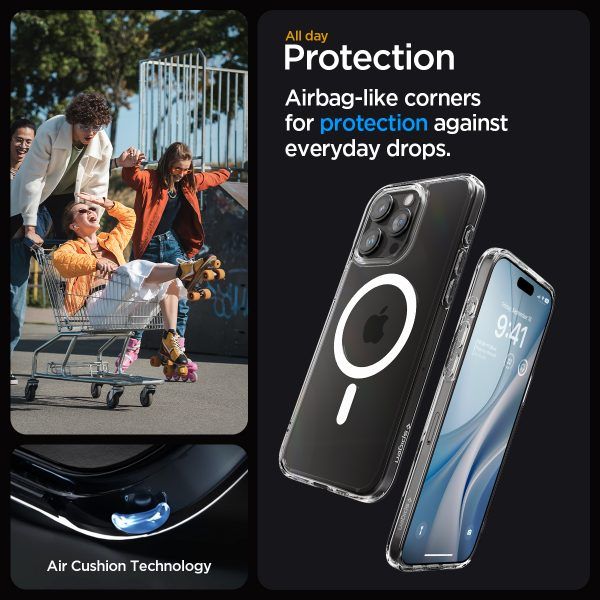 Ốp lưng iPhone 15 Pro Max SPIGEN Crystal Hybrid MagFit White