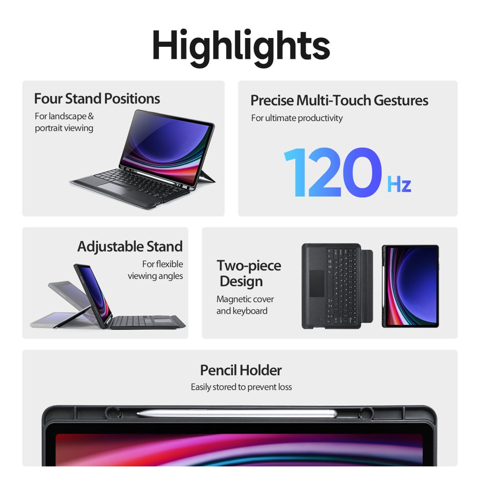 Bao da bàn phím Galaxy Tab S10+/S9+/S9 FE+ 12.4