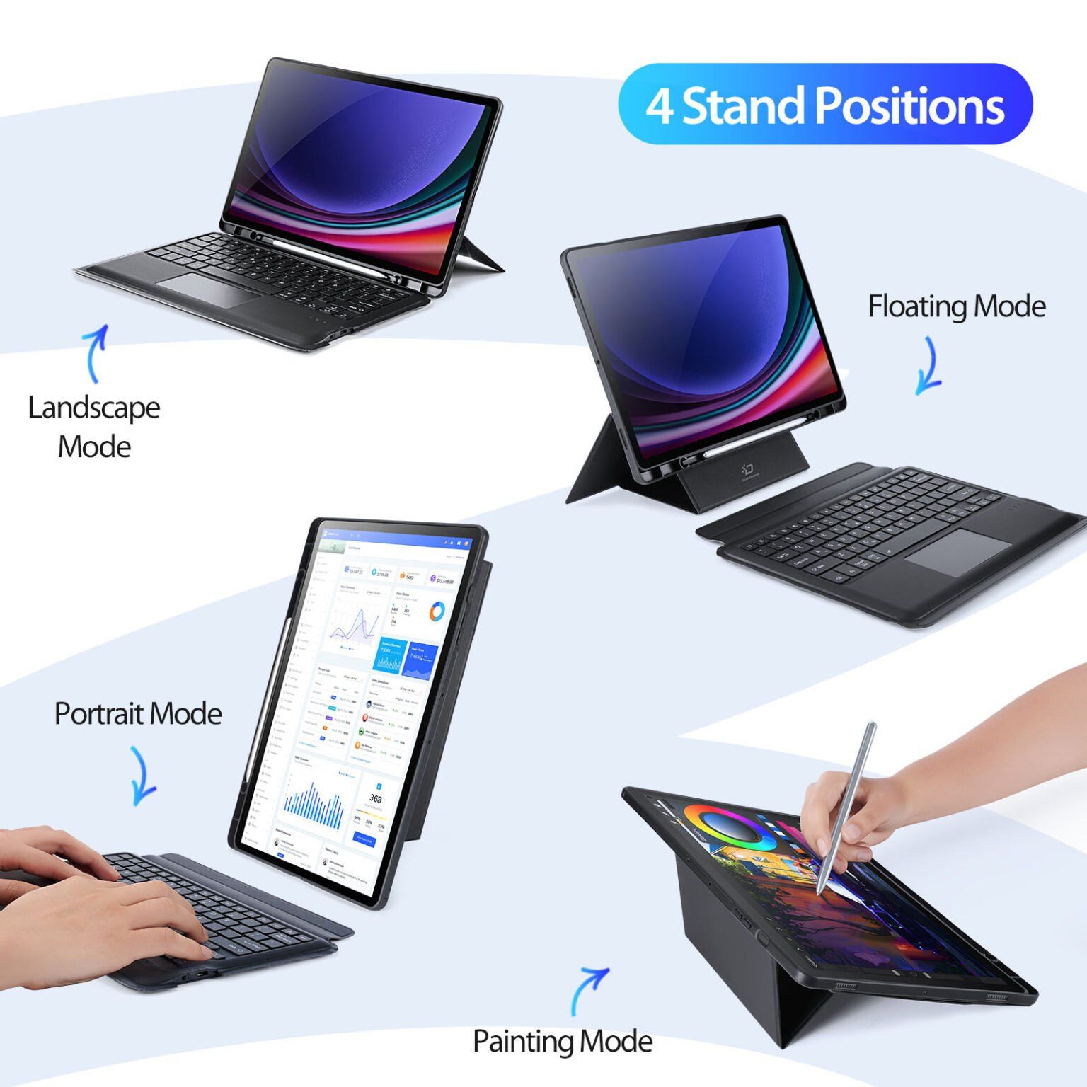 Bao da bàn phím Galaxy Tab S10+/S9+/S9 FE+ 12.4