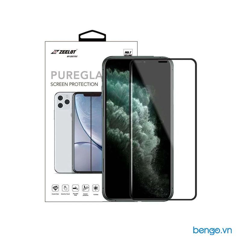 Dán cường lực iPhone 11 Pro Max/iPhone 11 Pro/iPhone 11 Zeelot PureGlass 2.75D Full keo màn hình