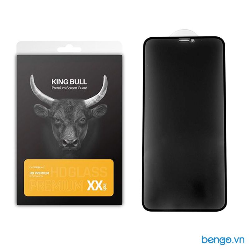 Dán cường lực iPhone 12 Pro Max MIPOW Kingbull HD (2.7D) Premium chống nhìn trộm