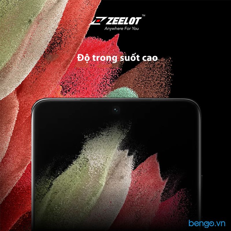 Dán Cường Lực Samsung Galaxy S21 Plus 5G Zeelot PureGlass 2.5D Full Keo