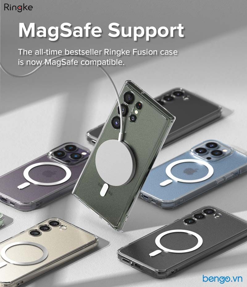 Ốp lưng Samsung Galaxy S23 Ultra RINGKE Fusion Magnetic