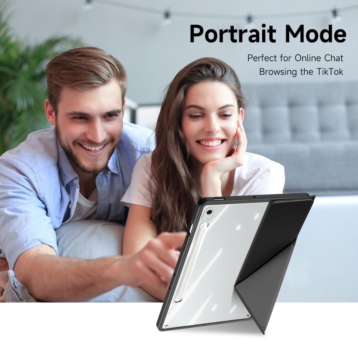 Bao da Samsung Galaxy Tab S10 FE Plus Duxducis Magi Series nắp gập tam giác có thể tháo rời