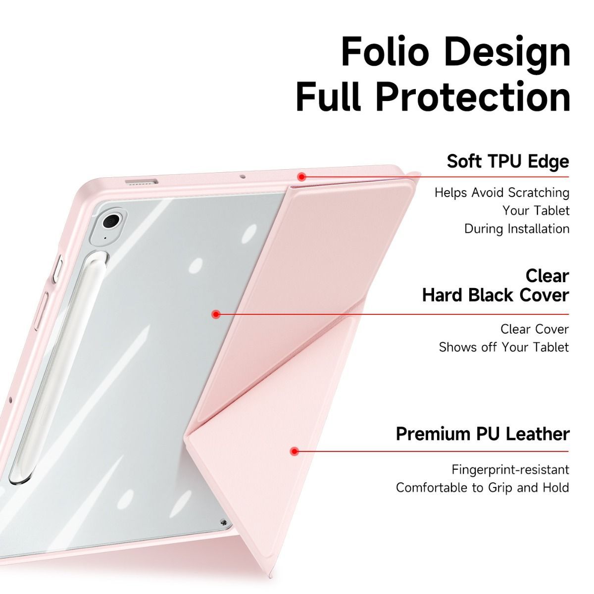 Bao da Samsung Galaxy Tab S10 FE Plus Duxducis Magi Series nắp gập tam giác có thể tháo rời
