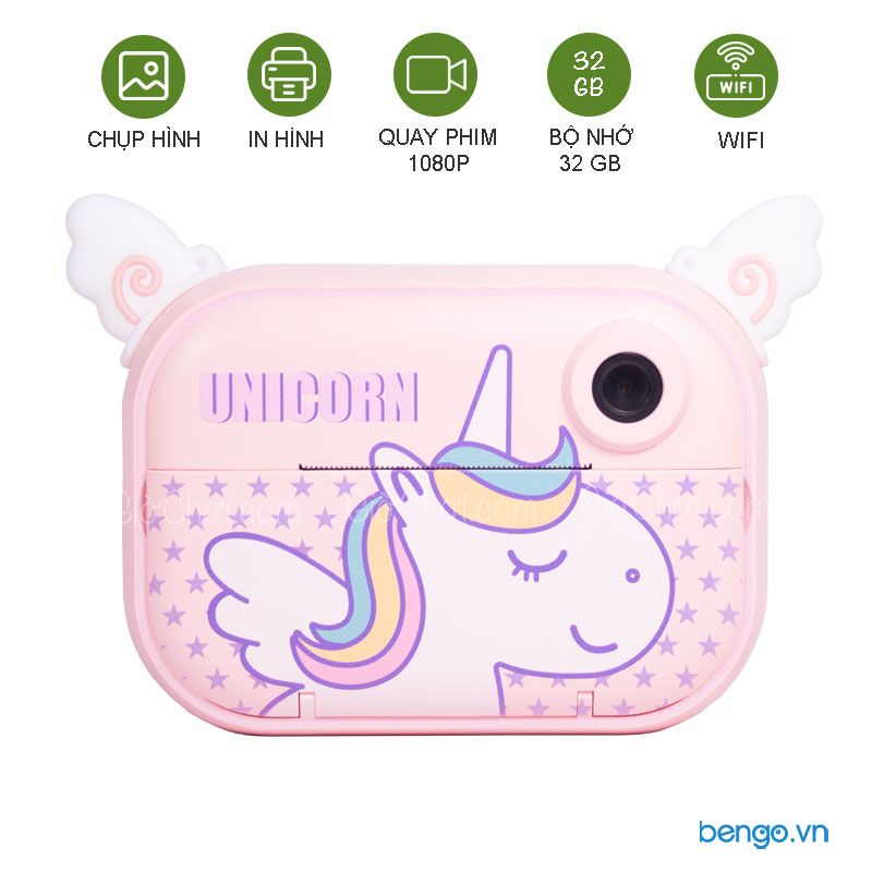 Máy Chụp Ảnh Trẻ Em In Ảnh Lấy Liền - Wi-Fi 32GB