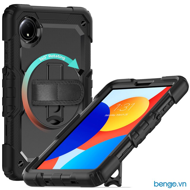 Ốp lưng Redmi Pad SE 8.7 inches chống sốc có dây đeo và chân dựng + dán màn hình