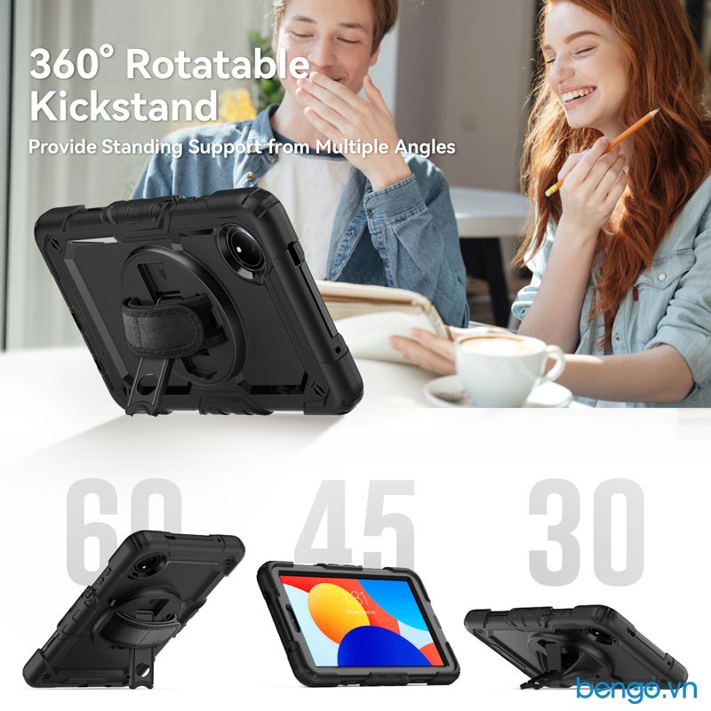 Ốp lưng Redmi Pad SE 8.7 inches chống sốc có dây đeo và chân dựng + dán màn hình